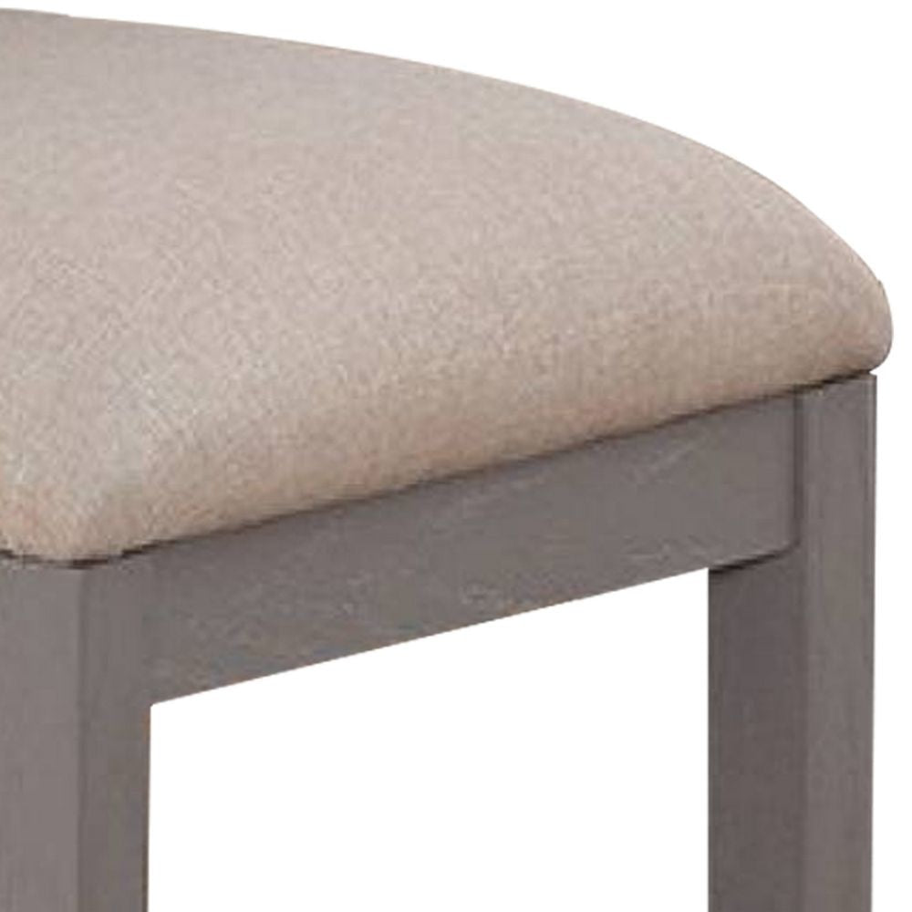 24 Counter Stool Set of 2 Cushioned Farmhouse Design Gray By Casagear Home BM299638