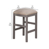 24 Counter Stool Set of 2 Cushioned Farmhouse Design Gray By Casagear Home BM299638
