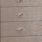 Jisoo 44 Tall Textured Dresser Crystal Accents Gold By Casagear Home BM300563