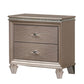 Jisoo 24" Nightstand, 2 Drawers, Textured Drawers, Gold By Casagear Home