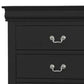 Ryla 48 Tall Dresser 5 Drawers Metal Handles Black By Casagear Home BM300568