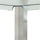 Jan 39 Counter Height Glass Table Curved Chrome Legs By Casagear Home BM300624