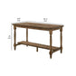 Sera 59 Counter Height Table Rustic Brown Turned Legs By Casagear Home BM300639