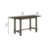 Tay 47-71 Extendable Counter Height Table Brown Wood By Casagear Home BM300645