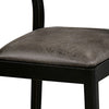 Riera 17 Dining Chair Gray Faux Leather Angled Black By Casagear Home BM300647