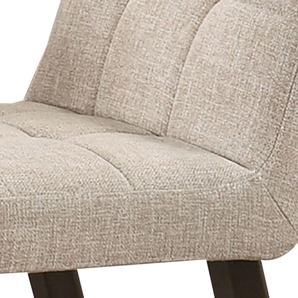 Sels 18 Side Chair Set of 2 Beige Fabric Grid Tufting By Casagear Home BM300649