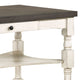Swan 60 Counter Height Table Turned Legs Ivory Wood Gray By Casagear Home BM300664