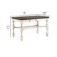 Swan 60 Counter Height Table Turned Legs Ivory Wood Gray By Casagear Home BM300664