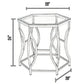 Slade 26 Side End Table Hexagonal Geometric Base Chrome By Casagear Home BM300668