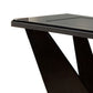 Pera 47 Sofa Console Table Glass Insert Geometric Black By Casagear Home BM300674