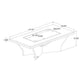 Pera 47 Coffee Table Glass Insert Geometric White By Casagear Home BM300675