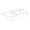 Pera 47 Coffee Table Glass Insert Geometric White By Casagear Home BM300675