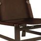 33 Accent Chair Leather Upholstery Rich Brown Wood By Casagear Home BM300801