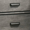Lei 26 2 Drawer Nightstand Sleek Metal Handles Gray Wood By Casagear Home BM300828