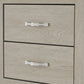 Ancy 24 2 Drawer Nightstand Faux Diamond Inlay Brown By Casagear Home BM300838