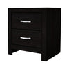 Ancy 24 2 Drawer Nightstand Faux Diamond Inlay Black By Casagear Home BM300839