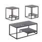 3 Piece Cocktail Set, Coffee Table, 2 End Tables, Gray Wood By Casagear Home