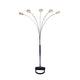 Arya 94" 5 Light Arc Floor Lamp, Crystal Accents, Chrome By Casagear Home