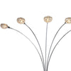 Arya 94 5 Light Arc Floor Lamp Crystal Accents Chrome By Casagear Home BM300845