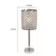 24 Table Lamp Crystal Shade Metal Accents Chrome By Casagear Home BM300851