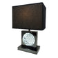 Rohi 22 Table Lamp Black Fabric Shade Nickel LED Accents By Casagear Home BM300854