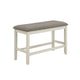 Mon 40" Counter Height Dining Bench, Padded Seat, Chalk Gray By Casagear Home