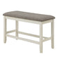 Mon 40 Counter Height Dining Bench Padded Seat Chalk Gray By Casagear Home BM300875