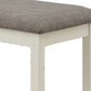 Mon 40 Counter Height Dining Bench Padded Seat Chalk Gray By Casagear Home BM300875