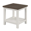 Mon 24 End Table Bottom Shelf Brown Top White Frame By Casagear Home BM300878