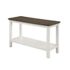 Mon 48 Sofa Console Table Bottom Shelf Brown Top White By Casagear Home BM300879