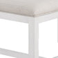 Kith 42 Counter Height Dining Bench Beige Fabric White By Casagear Home BM300881