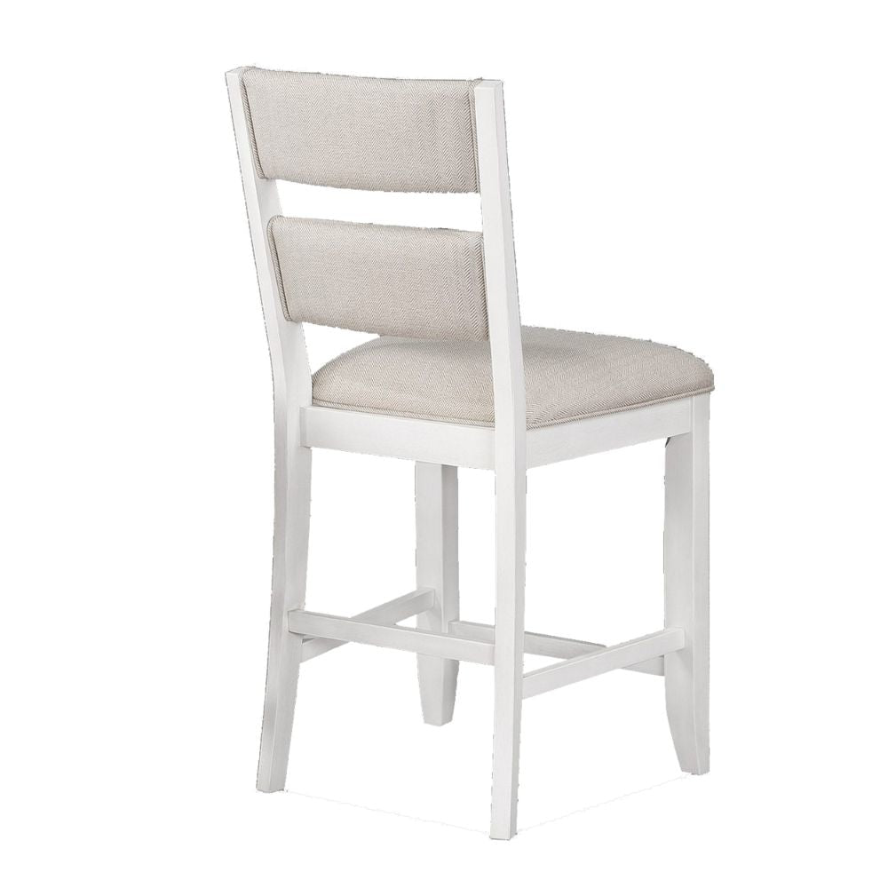 Kith 24 Counter Height Chairs Set of 2 Padded Seat White By Casagear Home BM300882