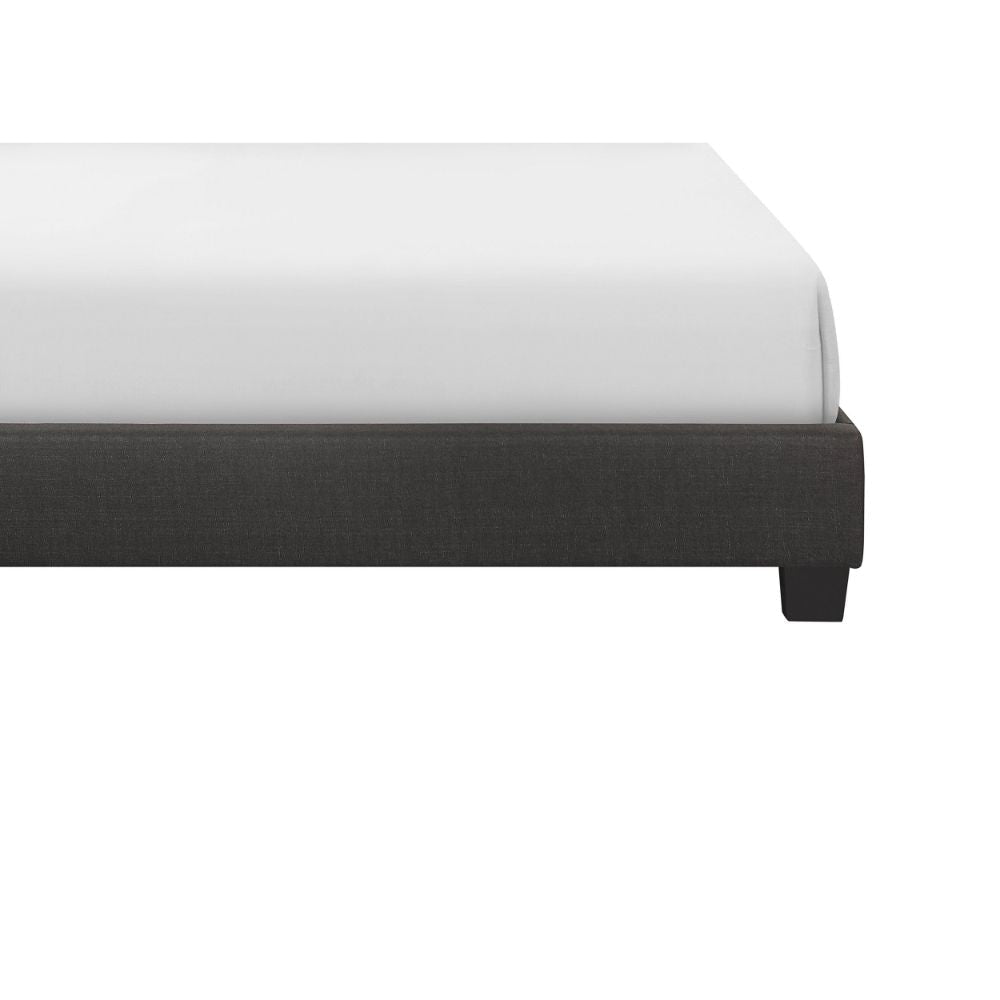 Dane Full Bed Upholstered Curved Headboard Dark Gray By Casagear Home BM300906