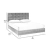 Dane Full Bed Upholstered Curved Headboard Dark Gray By Casagear Home BM300906