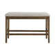 Carl 39 Counter Bench Gray Fabric Seat Light Oak Wood By Casagear Home BM301005