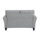 Engi 58 Loveseat Gray Polyester Attached Back Cushion By Casagear Home BM301036
