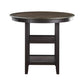 Anji 42 Counter Table 2 Open Shelves Brown Black By Casagear Home BM301051