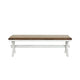 60 Bench Polyester Upholstery Antique White Finish By Casagear Home BM301068