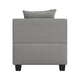 Jake 34 Armless Chair Gray Polyester Tapered Wooden Feet By Casagear Home BM301140