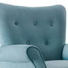 Cilic 32 Accent Chair Tufted Backrest Blue Fabric By Casagear Home BM301175