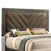 Cato Queen Size Bed Upholstered Brown Headboard Gray By Casagear Home BM301356