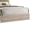 Cato Queen Size Bed Upholstered Gray Headboard Cream By Casagear Home BM301359