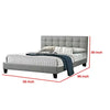 Dex Full Size Bed Plush Tufted Upholstery Light Gray By Casagear Home BM301431