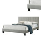 Eve California King Bed Tufted Light Gray Upholstery By Casagear Home BM301437