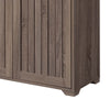 47 Inch Double Door Cabinet Console with 4 Open Shelves Dark Taupe Brown By Casagear Home BM301559