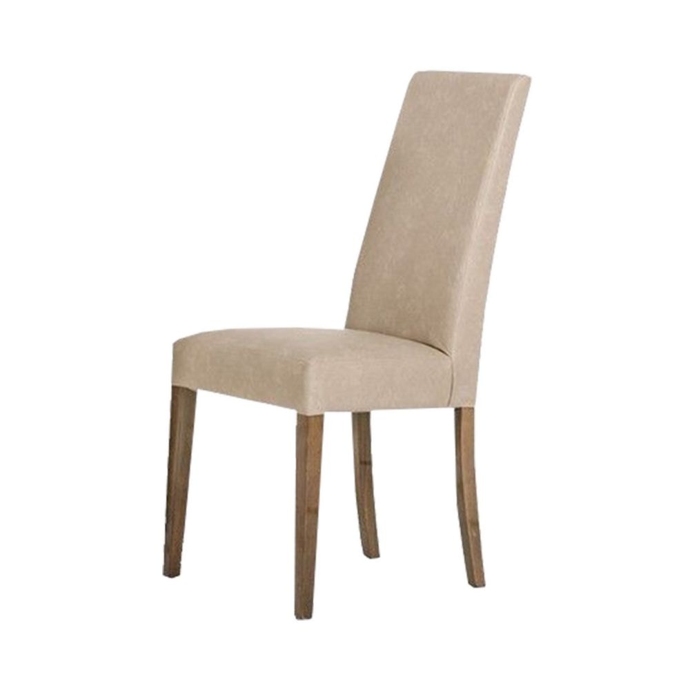 18 Dining Chair Set of 2 Beige Vegan Faux Leather By Casagear Home BM301700