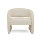 31 Accent Chair Cream Fabric Curved Back Plush SeatBy Casagear Home BM301746