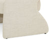 31 Accent Chair Cream Fabric Curved Back Plush SeatBy Casagear Home BM301746