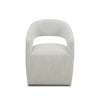 26 Accent Armchair Textured Cream Fabric Cutout Backrest By Casagear Home BM301747