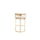 27 Cantilever Counter Stool Velvet Seat Curved Back Gold By Casagear Home BM301780
